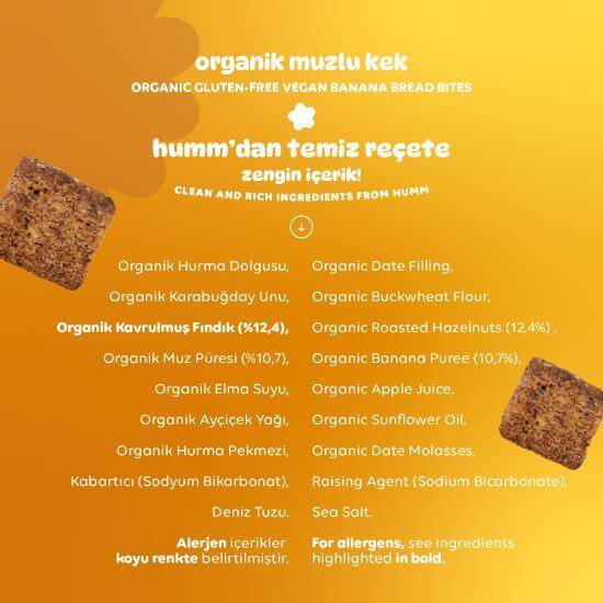 Humm Organik Muzlu Kek Glutensiz Vegan (30 gr) - 5