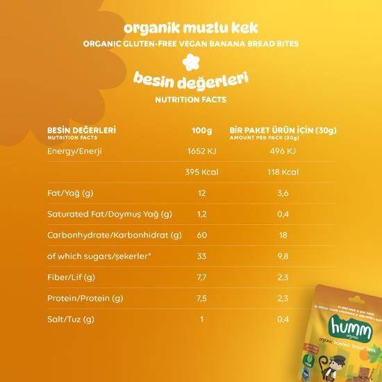Humm Organik Muzlu Kek Glutensiz Vegan (30 gr) - 4