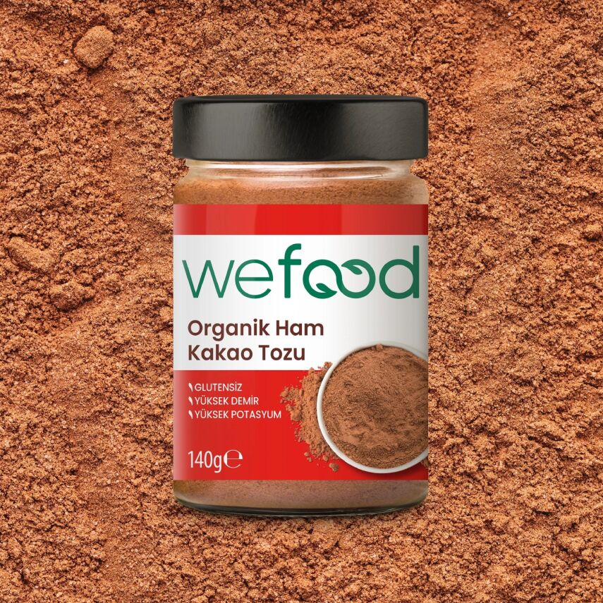 Wefood Organik Ham Kakao Tozu 140 gr | Saf, Besleyici ve Lezzetli - 2