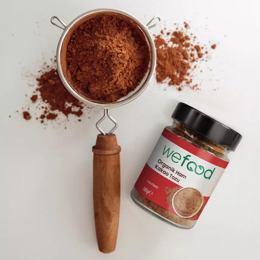 Wefood Organik Ham Kakao Tozu 140 gr | Saf, Besleyici ve Lezzetli - 7