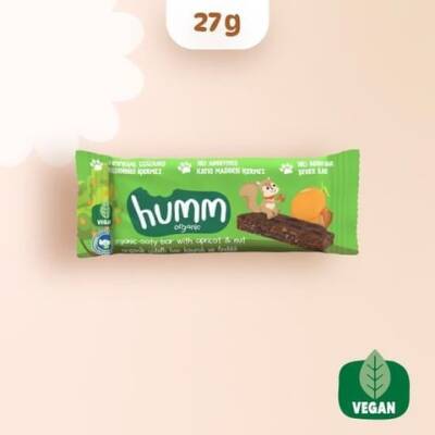 Humm Organik Kayısılı ve Fındıklı Yulaf Bar Vegan (27 gr)