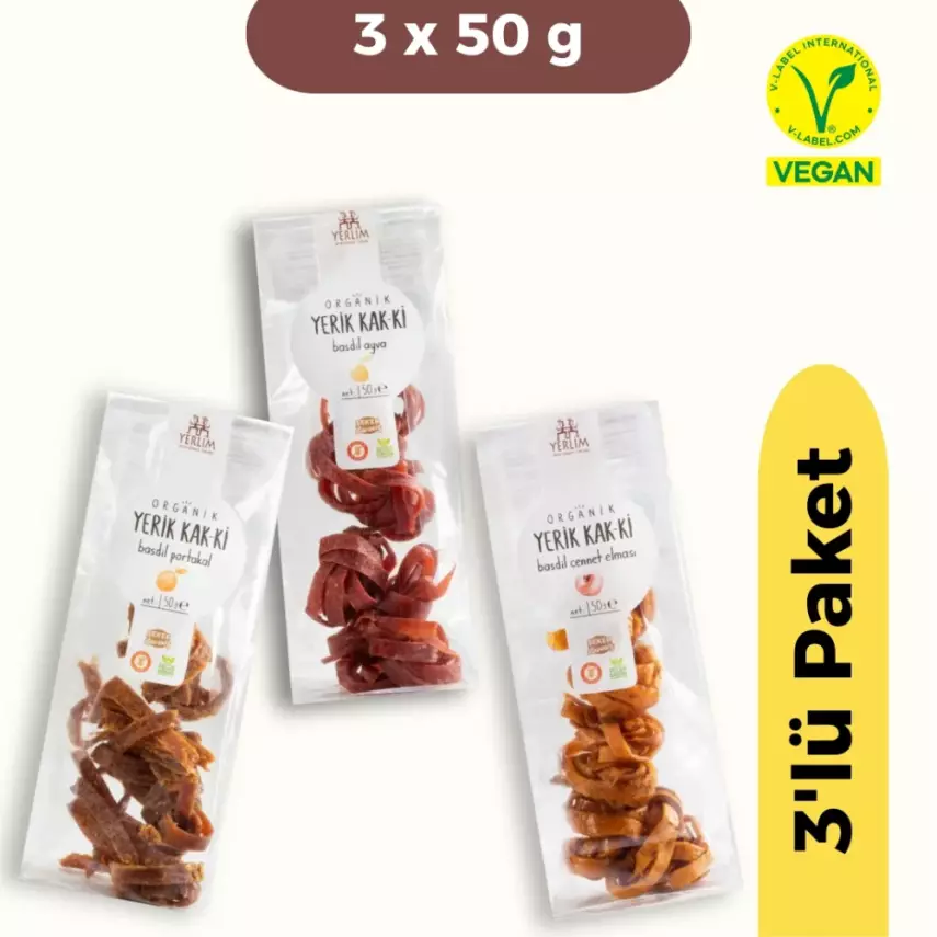 Yerlim Organik YERİK KAK-Kİ Basdil 3'lü Set (Ayva & Cennet Elması & Portakal) - 1