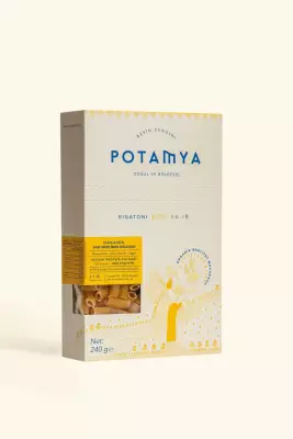 Potamya Organik Sarı Mercimek Rigatoni Makarna (240 gr) (1)