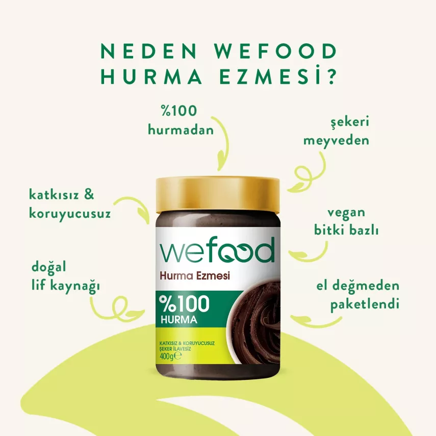 Wefood %100 Sade Hurma Ezmesi 400 Gr - 5