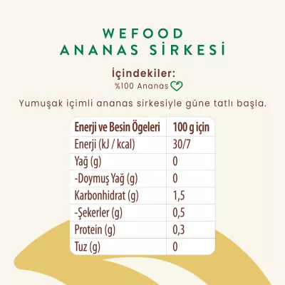 Wefood Ananas Sirkesi (500 ml) - 4