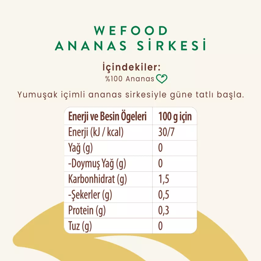 Wefood Ananas Sirkesi (500 ml) - 4