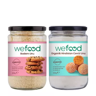 Wefood Badem Unu (250 gr) ve Organik Hindistan Cevizi Unu (320 gr) 2'li Set
