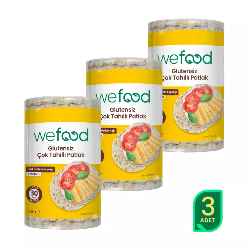Wefood Çok Tahıllı Patlak (100 gr) 3'lü Set - 1
