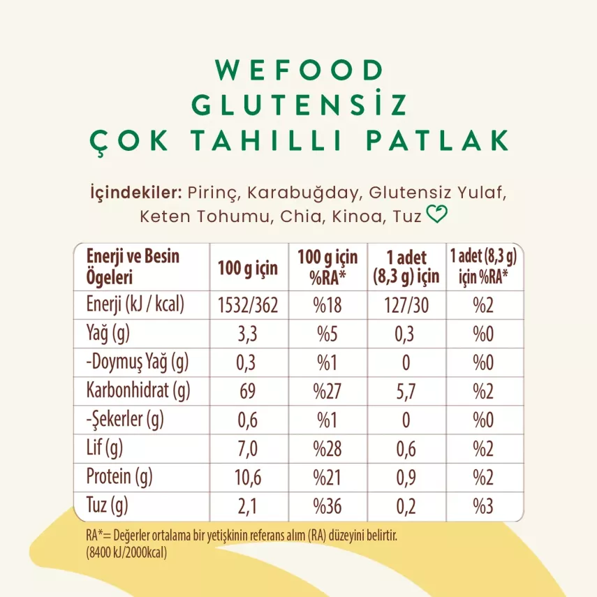 Wefood Çok Tahıllı Patlak (100 gr) - 5