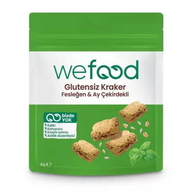 Wefood Glutensiz Fesleğenli Kraker 40 Gr
