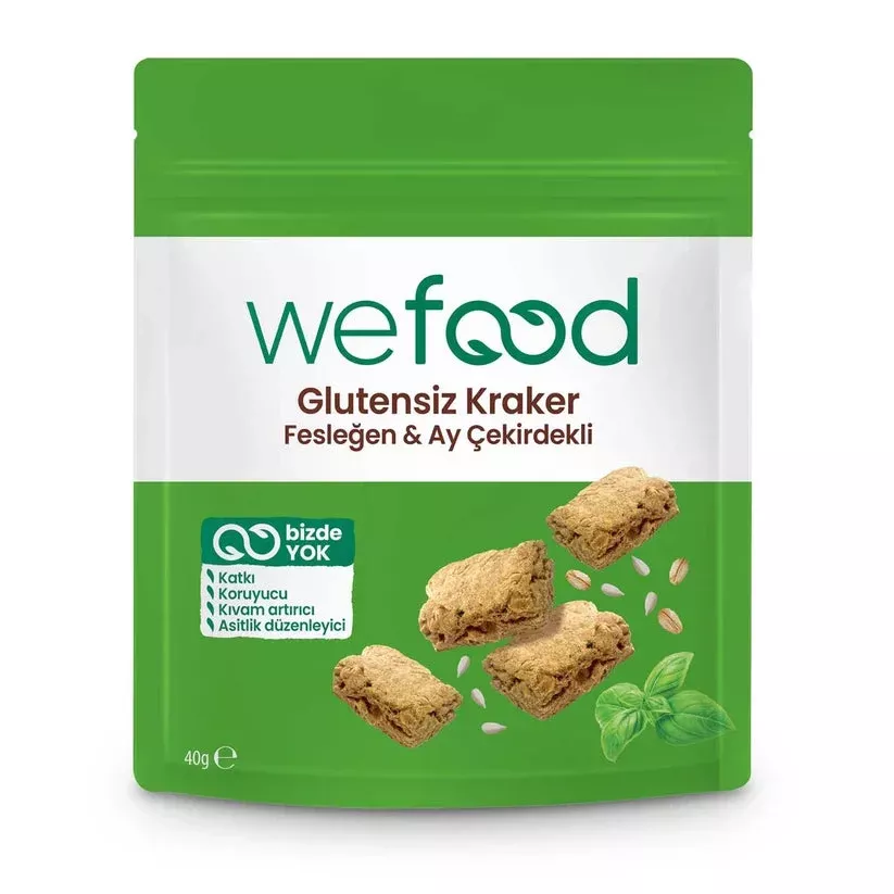 Wefood Glutensiz Fesleğenli Kraker 40 Gr - 1