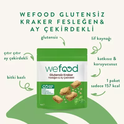 Wefood Glutensiz Fesleğenli Kraker 40 Gr - 4