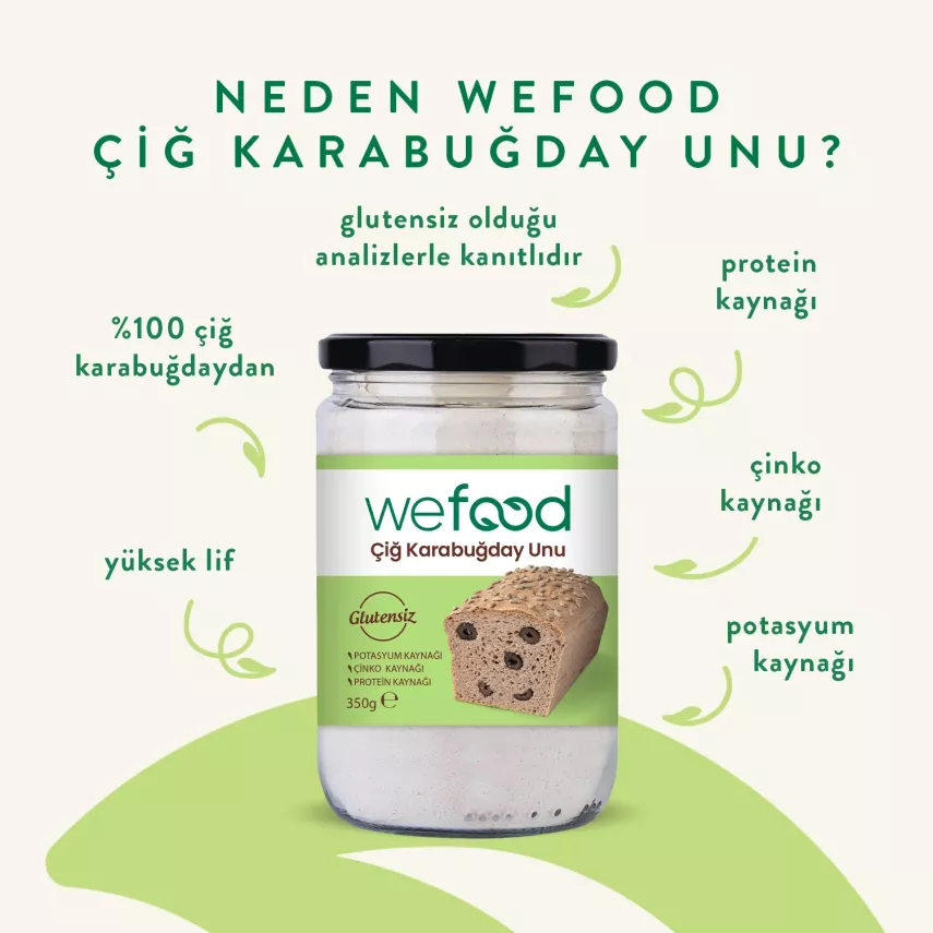 Wefood Çiğ Karabuğday Unu Glutensiz (350 gr) - 4