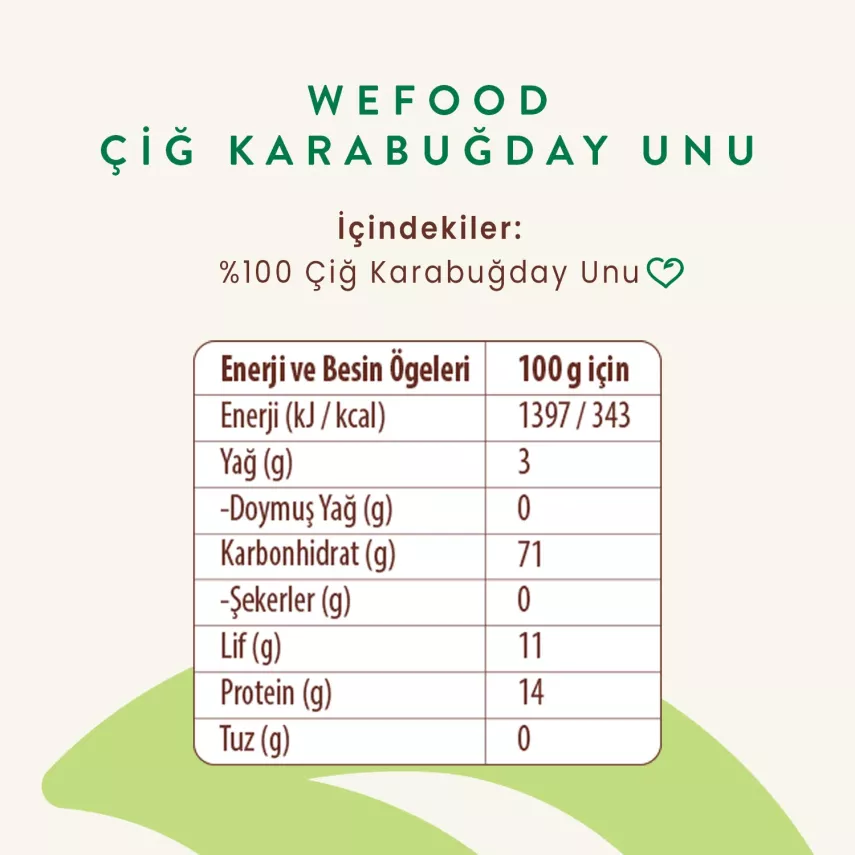 Wefood Çiğ Karabuğday Unu Glutensiz (350 gr) - 5