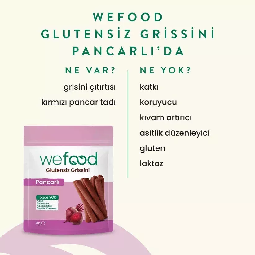 Wefood Glutensiz Grissini Pancarlı 40 Gr - 2