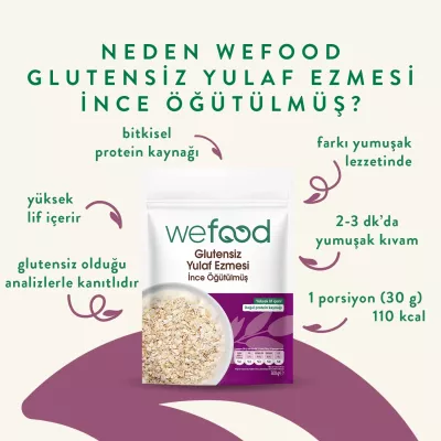 Wefood İnce Öğütülmüş Glutensiz Yulaf Ezmesi (300 gr) - 4