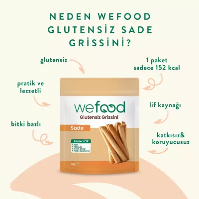 Wefood Glutensiz Sade Grissini (40 gr) - 4