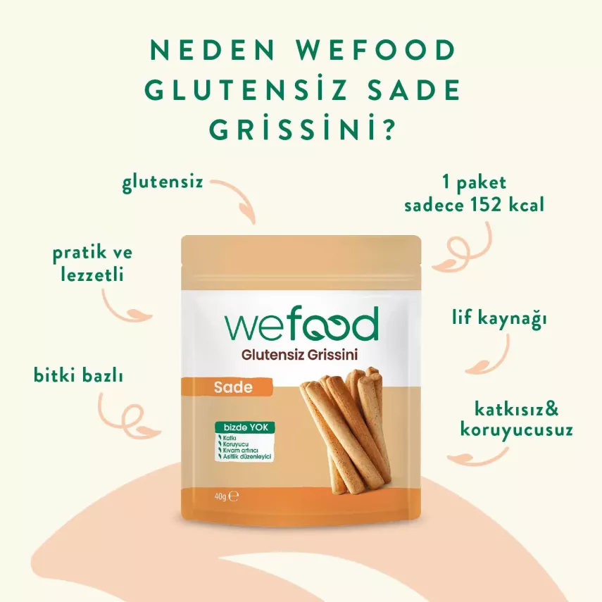 Wefood Glutensiz Sade Grissini (40 gr) - 4