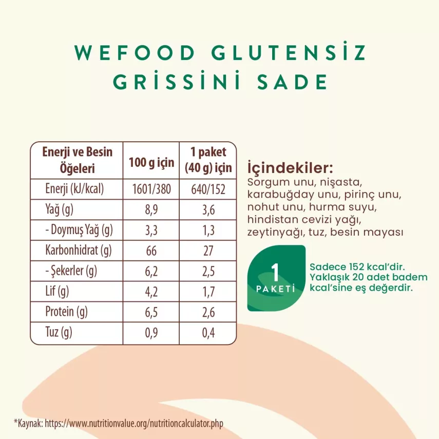 Wefood Glutensiz Sade Grissini (40 gr) - 5