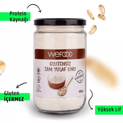 Wefood Glutensiz Tam Yulaf Unu 300 gr (1)