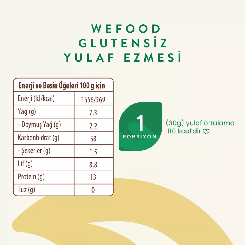 Wefood Glutensiz Yulaf Ezmesi (300 gr) - 6