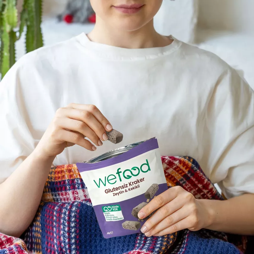 Wefood Glutensiz Zeytinli & Kekikli Kraker 40 gr - 7