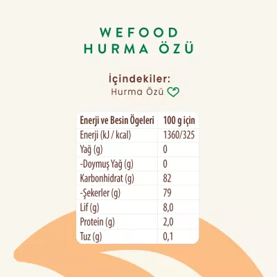 Wefood Hurma Özü Soğuk Sıkım (315 gr) - 5