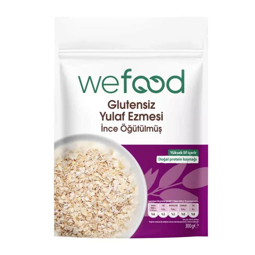 Wefood İnce Öğütülmüş Glutensiz Yulaf Ezmesi (300 gr) - 1
