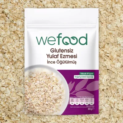 Wefood İnce Öğütülmüş Glutensiz Yulaf Ezmesi (300 gr) (1)