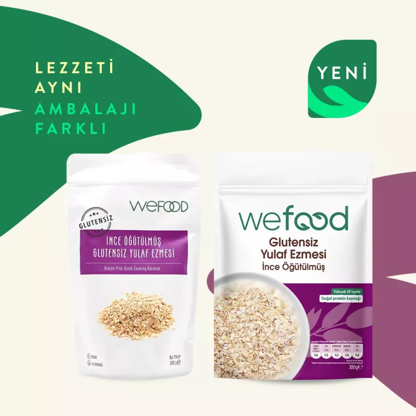 Wefood İnce Öğütülmüş Glutensiz Yulaf Ezmesi (300 gr) - 3