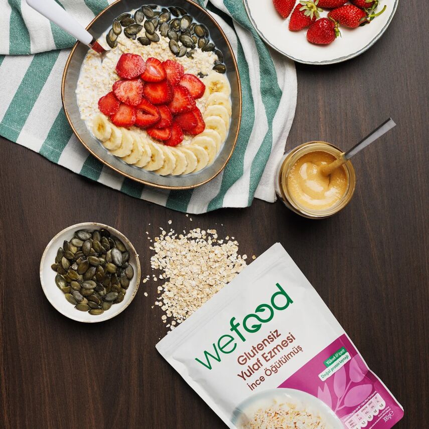 Wefood İnce Öğütülmüş Glutensiz Yulaf Ezmesi (300 gr) - 6