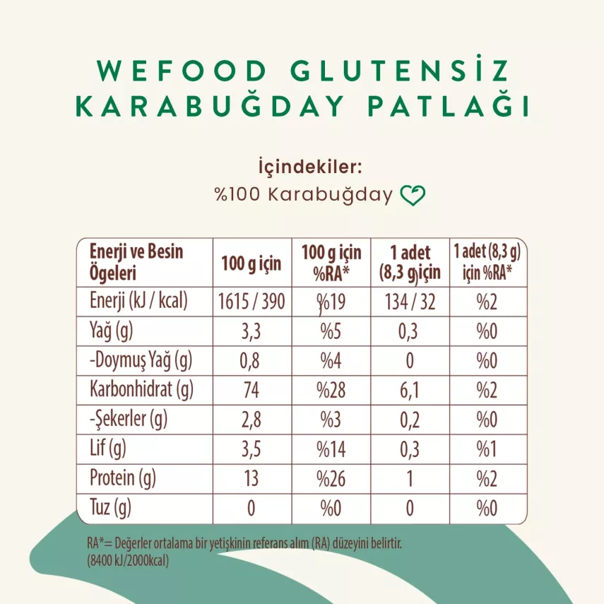 Wefood Karabuğday Patlağı (100 gr) - 6