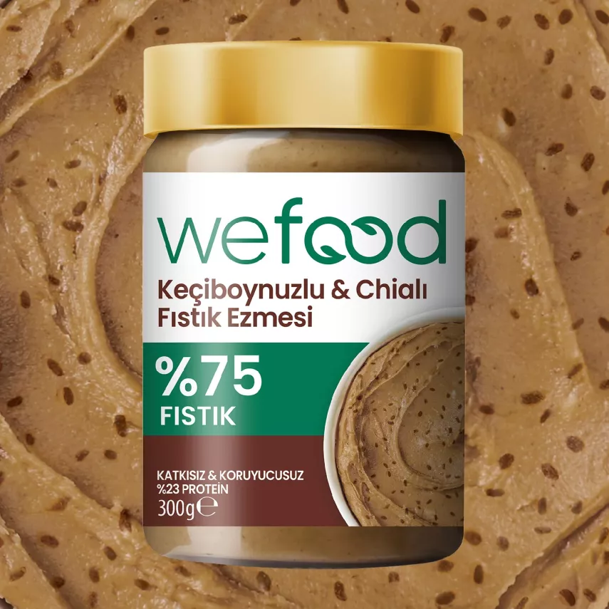 Wefood Keçiboynuzlu & Chialı Fıstık Ezmesi (300 gr) - 2