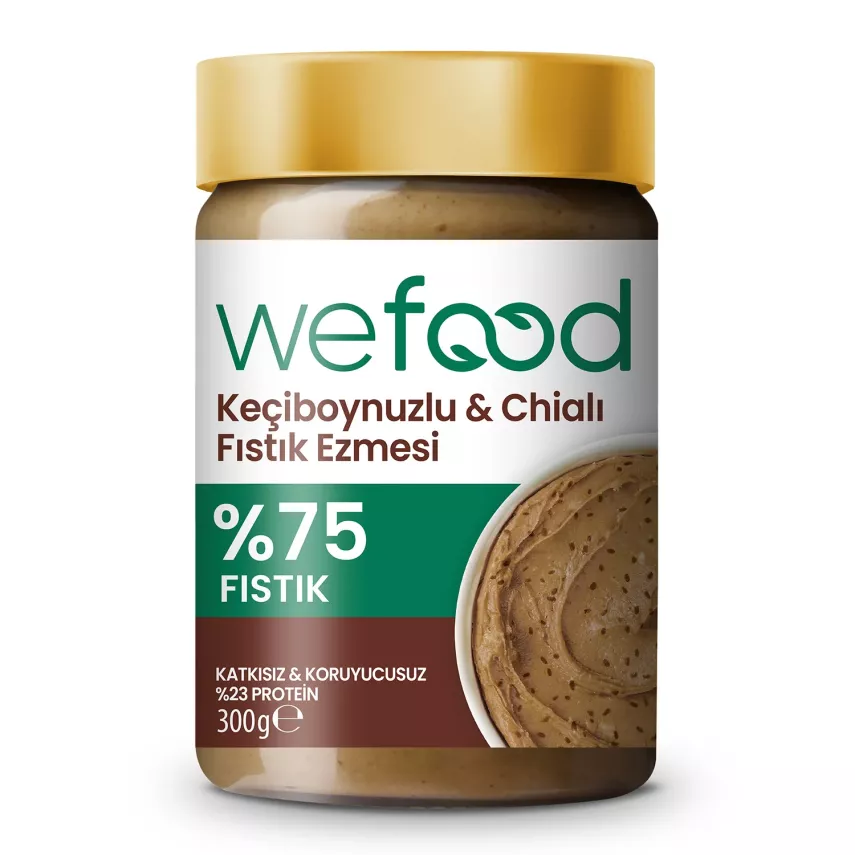 Wefood Keçiboynuzlu & Chialı Fıstık Ezmesi (300 gr) - 1
