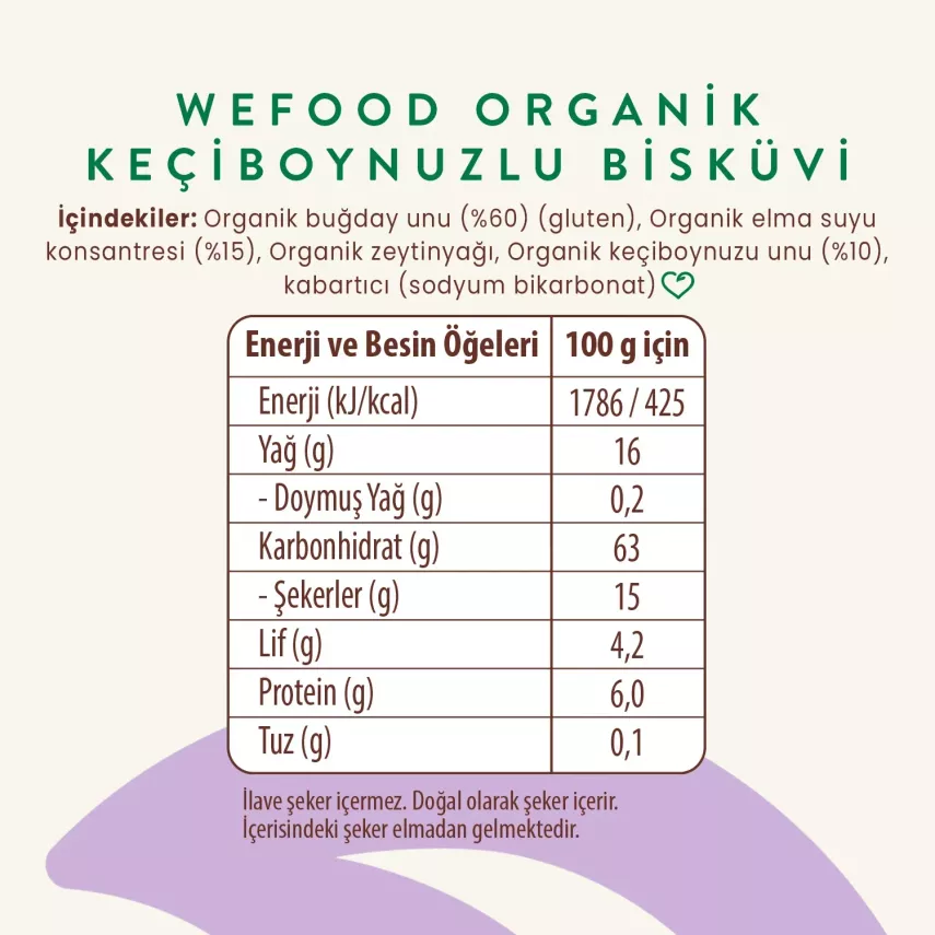 Wefood Kids Organik Keçiboynuzlu Bisküvi (55 gr) - 4