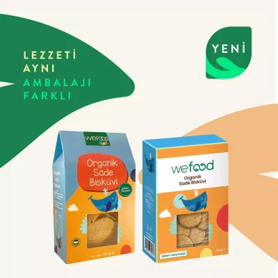 Wefood Kids Organik Sade Bisküvi (Tereyağlı) 50 gr (1)