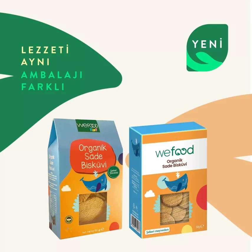 Wefood Kids Organik Sade Bisküvi (Tereyağlı) 50 gr - 2
