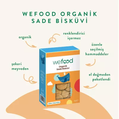 Wefood Kids Organik Sade Bisküvi (Tereyağlı) 50 gr - 3