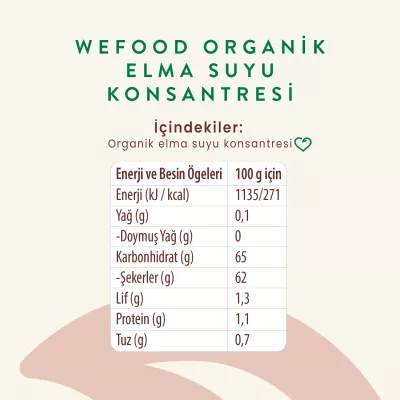 Wefood Organik Elma Suyu Konsantresi 340 Gr - 4