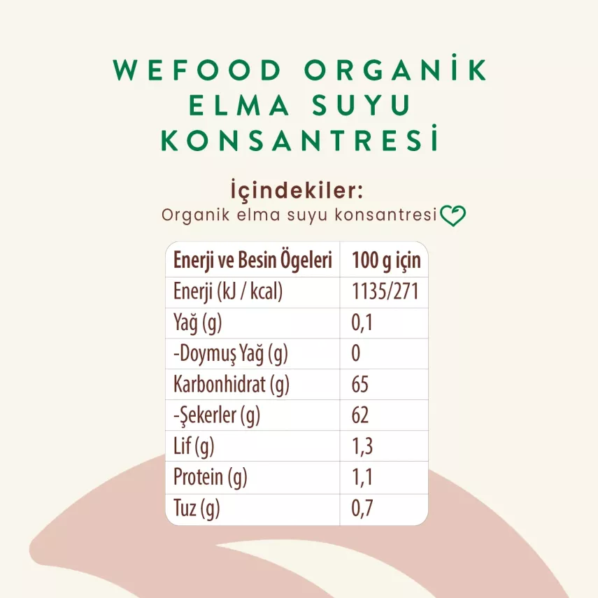 Wefood Organik Elma Suyu Konsantresi 340 Gr - 4