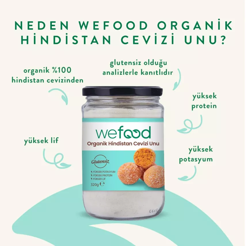 Wefood Organik Glutensiz Hindistan Cevizi Unu (320 gr) - 4