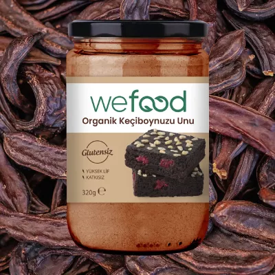 Wefood Organik Glutensiz Keçiboynuzu Unu 320 Gr (1)