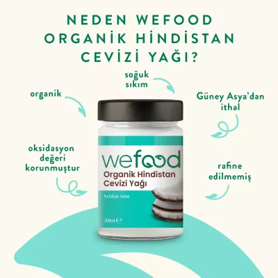 Wefood Organik Hindistan Cevizi Yağı Soğuk Sıkım (300 ml) - 4