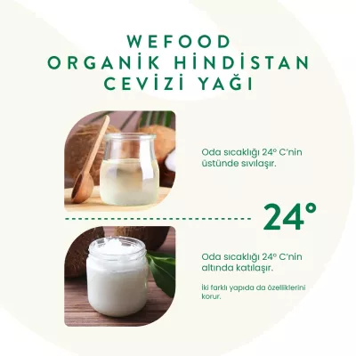Wefood Organik Hindistan Cevizi Yağı Soğuk Sıkım (300 ml) - 6