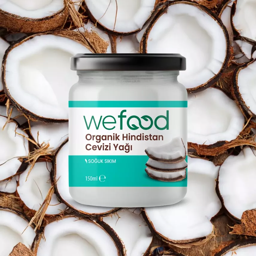 Wefood Organik Hindistan Cevizi Yağı (Soğuk Sıkım) 150 ml. - 2