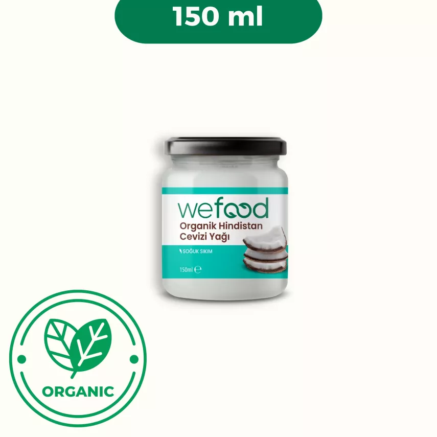 Wefood Organik Hindistan Cevizi Yağı (Soğuk Sıkım) 150 ml. - 1