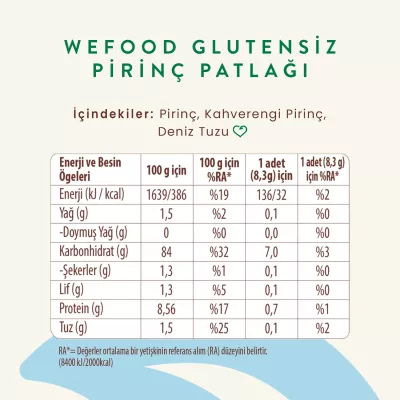 Wefood Pirinç Patlağı (100 gr) - 5
