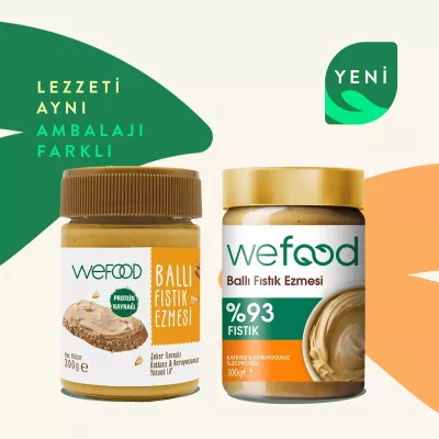 Wefood Ballı Fıstık Ezmesi Fıstık Parçacıklı Şekersiz (300 gr) - 3