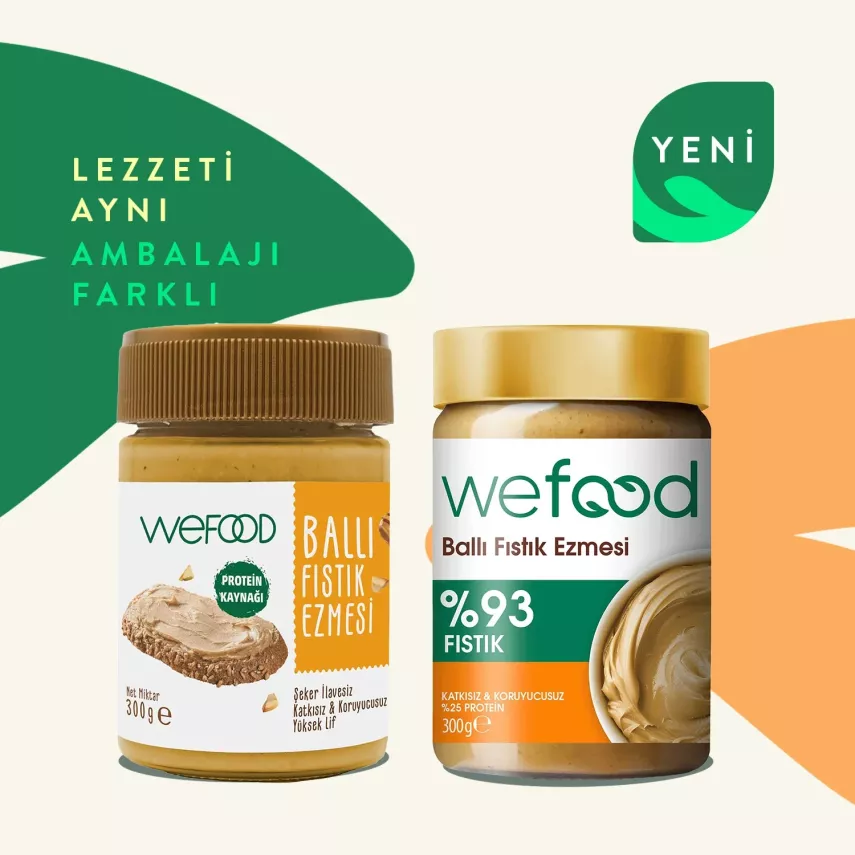 Wefood Ballı Fıstık Ezmesi Fıstık Parçacıklı Şekersiz (300 gr) - 3