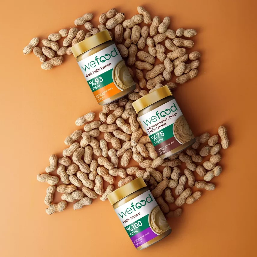 Wefood Ballı Fıstık Ezmesi Fıstık Parçacıklı Şekersiz (300 gr) - 7